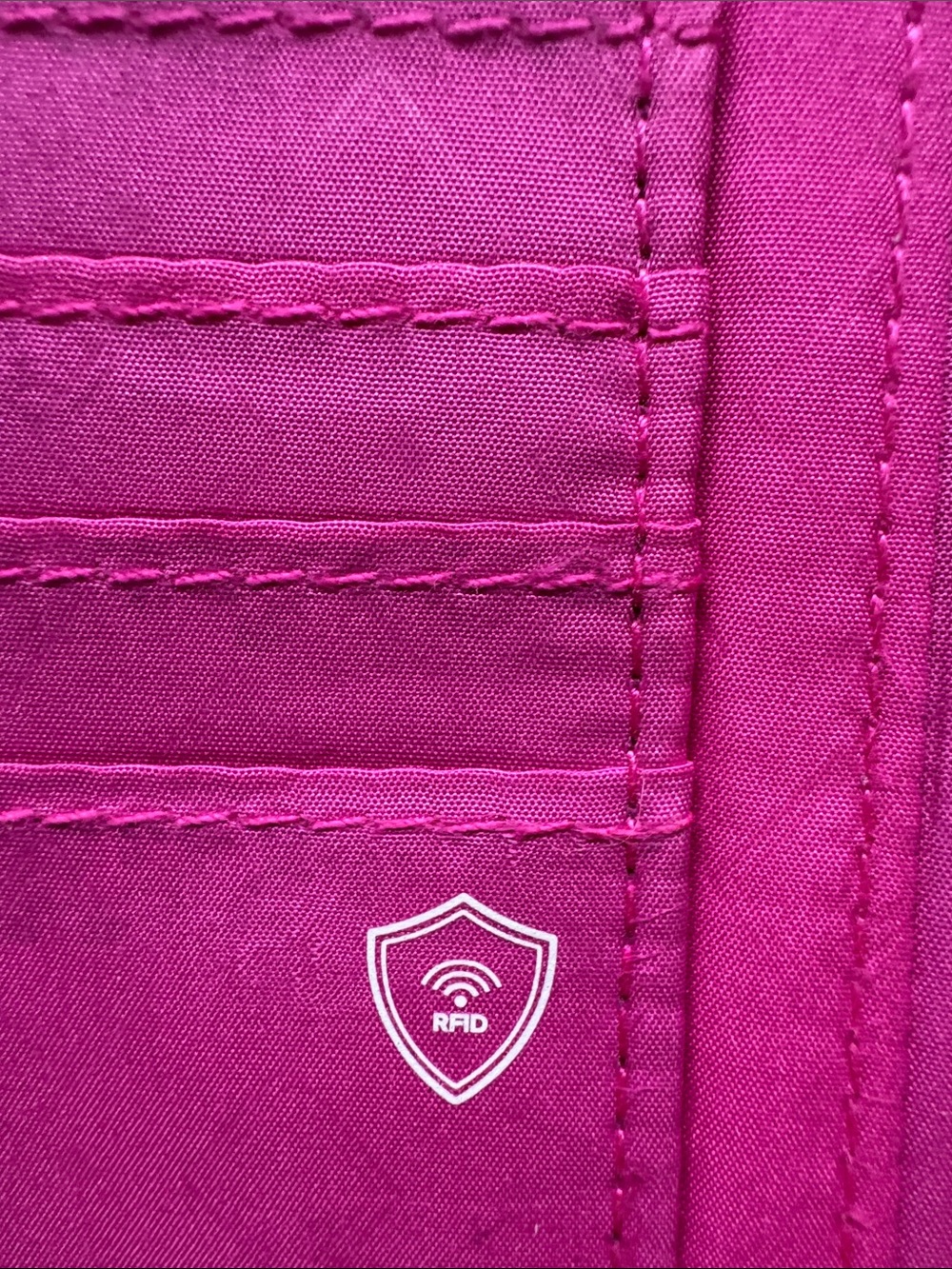 Vera Bradley Navy Wallet with Pink Accent Flamingo Detail - Picture 6 of 11